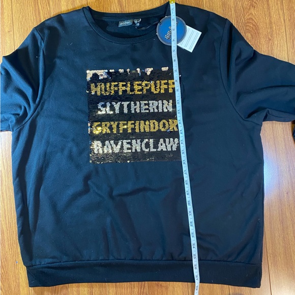 NWT Harry Potter Disney Sequin Magic Crew Neck Black Sweater Size XL - Picture 5 of 15